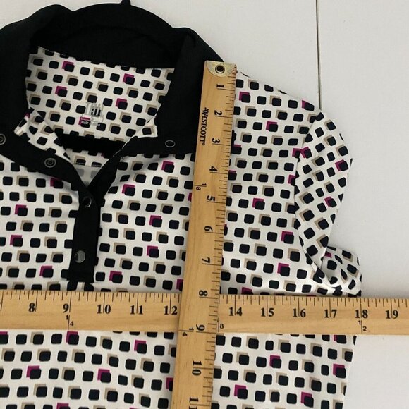 Tail Polo Shirt Womens Small Golf Tennis Snap Closure Short Sleeve Stretch Top - Picture 8 of 9